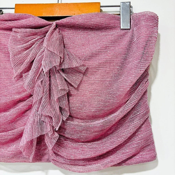 SUZY SHIER Shimmering pink  bodycon top - Picture 6 of 9